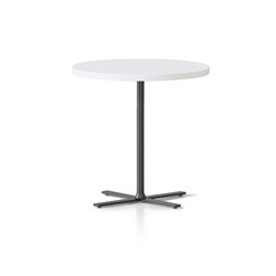 Kolo Round Side Table 600D x 587mmH White Top Black Base