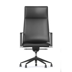 Mirage Executive Chair High Back With Arms Black Leather
