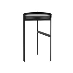 Nido Round Side Table 400D x 635mmH Black Top Black Base