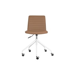 Pixel Breakout Room Chair Amber PU Leather Seat No Arms White Base