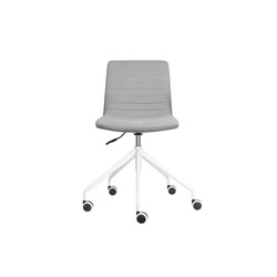 Pixel Breakout Room Chair Light Grey Fabric Seat No Arms White Base