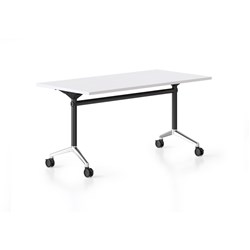 Typhoon Flip Top Table 2100W x 750D White Top Black and Chrome Frame