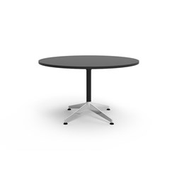 Typhoon Round Meeting Table 1200mm Diam Black Top Black and Chrome Base