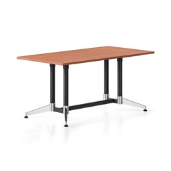 Typhoon Meeting Table 1500W x 750D Cherry Top Black and Chrome Frame