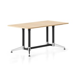 Typhoon Meeting Table 1500W x 750D Natural Oak Top Black and Chrome Frame