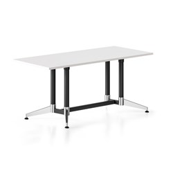 Typhoon Meeting Table 1500W x 750D White Top Black and Chrome Frame