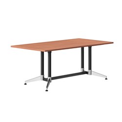 Typhoon Meeting Table 1800W x 750D Cherry Top Black and Chrome Frame