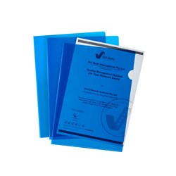 Marbig Ultra Letter File A4 PP Blue Pack Of 10