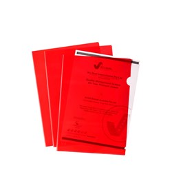 Marbig Ultra Letter File A4 PP Red Pack Of 10