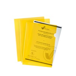 Marbig Ultra Letter File A4 PP Yellow Pack Of 10