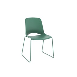 OLG Vista Visitor Glide Chair Moss Sled Base Moss Polypropylene Seat And Back