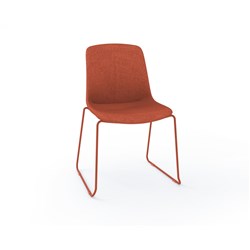 OLG Vista Visitor Glide Chair Rust Sled Base Rust Upholstered Seat And Back