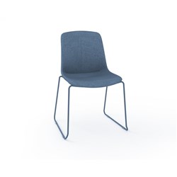 OLG Vista Visitor Glide Chair Sky Sled Base Sky Upholstered Seat And Back