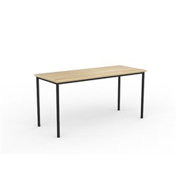 OLG Eko Steel Frame Table 1500W x 750D x 720mmH Black Frame New Oak Top