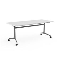 OLG Uni Flip Table 1200W x 600D x 720mmH Silver Frame White Top