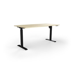 OLG Quick Stand Height Adjustable Desk 1200W x 750D x 720-1180mmH Black/New Oak