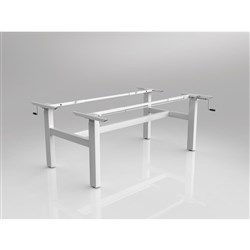OLG Agile Winder Adjust Double Sided Desk Frame Only Suits Tops 1200W x 750-900mmD White