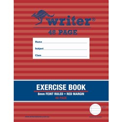 Writer Exercise Book 225x175mm 8mm Ruled 48 Page