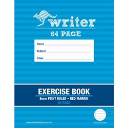 Writer Exercise Book 225x175mm 8mm Ruled 64 Page