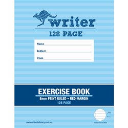 Writer Exercise Book 225x175mm 8mm Ruled 128 Page