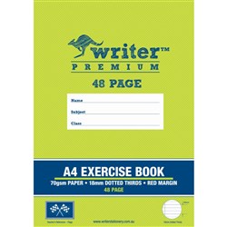 Writer Premium Exercise Book A4 18mm Dotted Thirds + Margin 48 Page - Flags