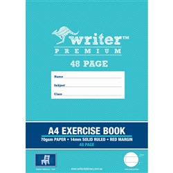 Writer Premium Exercise Book A4 14mm Solid Ruled + Margin 48 Page - Chair