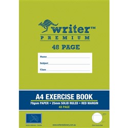 Writer Premium Exercise Book A4 25mm Solid Ruled + Margin 48 Page - Umbrella