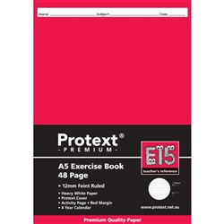 PROTEXT EXERCISE BOOK 12MM Ruled A5 48 Pages E15