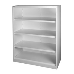 Steelco Bookcase 3 Shelves 900W x 400D x 1320mmH All White