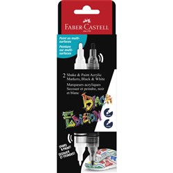 Faber-Castell Black Edition Shake & Paint Markers Bullet Assorted Set Of 2