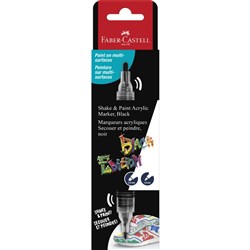 Faber-Castell Black Edition Shake & Paint Marker Bullet 1mm And 3mm Black