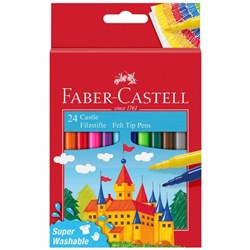 Faber-Castell Castle Felt Tip Markers Medium Bullet Assorted Colours Pack Of 24