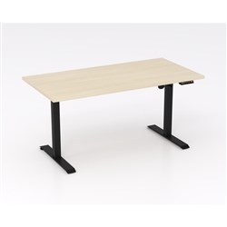 OLG QuickStand Electric Height Adjustable Workstation 1200W x 695-1175mmH Black/Nordic Maple