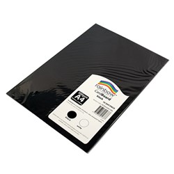 Rainbow Cardboard A4 300gsm Black Pack Of 10 Sheets