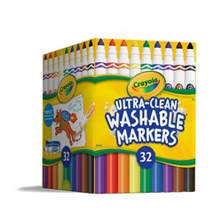 Crayola Ultra Clean Washable Broad Line Markers Share Pack Classic Assorted Pack Of 32