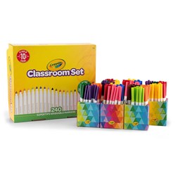 Crayola Super Tips Washable Markers Classroom Set With Caddies Assorted Pack Of 240