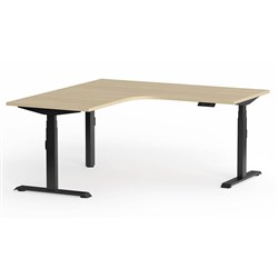 Klass Electric 90Deg Workstation RHR 1800/1800W x 750D x 620-1270mmH Oak/Black