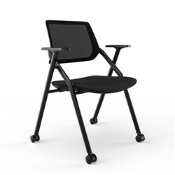 Air Training Chair Mesh Back Fabric Seat Black