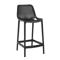 Cast Bar Stool 650mmH Polypropylene Black