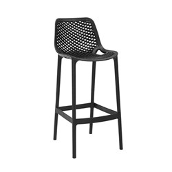 Cast Bar Stool 750mmH Polypropylene Black