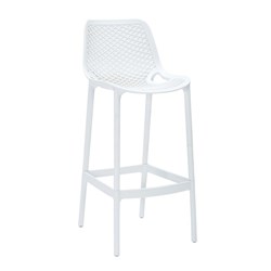 Cast Bar Stool 750mmH Polypropylene White