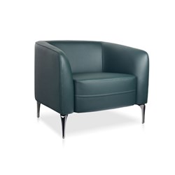 Liso Lounge 1 Seater 830W x 720D x 700mmH Forest Green PU Leather