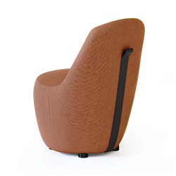 Myk Lounge Chair 1 Seater 650W x 710D x 800mmH Leather Strap Rust