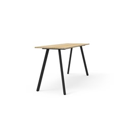 Eternity High Bar Table 2100W x 750D x 1050mmH Natural Oak Top Black Frame
