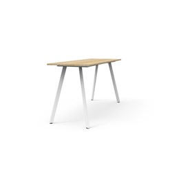 Eternity High Bar Table 2100W x 750D x 1050mmH Natural Oak Top White Frame