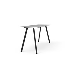 Eternity High Bar Table 2100W x 750D x 1050mmH Natural White Top Black Frame