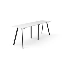 Eternity High Bar Table 3000W x 750D x 1050mmH Natural White Top Black Frame