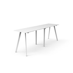 Eternity High Bar Table 3000W x 750D x 1050mmH Natural White Top White Frame