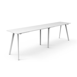 Eternity High Bar Table 3600W x 750D x 1050mmH Natural White Top White Frame
