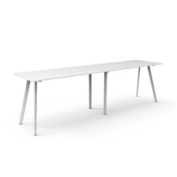 Eternity High Bar Table 3600W x 900D x 1050mmH Natural White Top White Frame